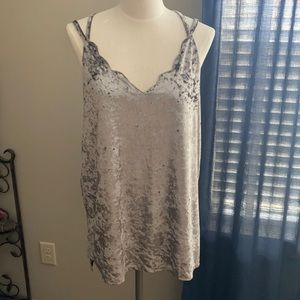 Umgee Crushed Velvet Strappy Tank